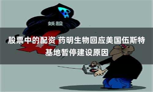 股票中的配资 药明生物回应美国伍斯特基地暂停建设原因