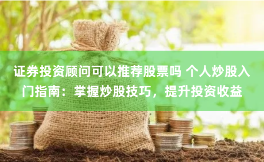 证券投资顾问可以推荐股票吗 个人炒股入门指南：掌握炒股技巧，提升投资收益
